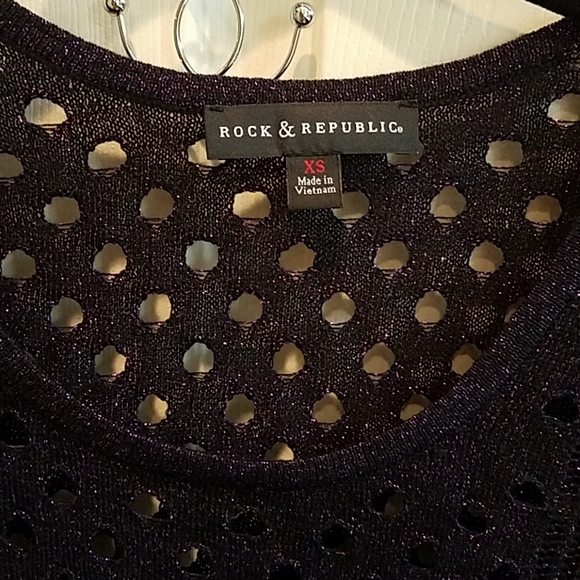 Rock & Republic PURPLE top - Picture 2 of 8